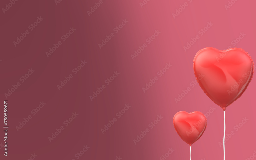 Happy Valentine's Day, Background with Hearts on Pink background, Vector color background, hearts on a red background, Beautiful background