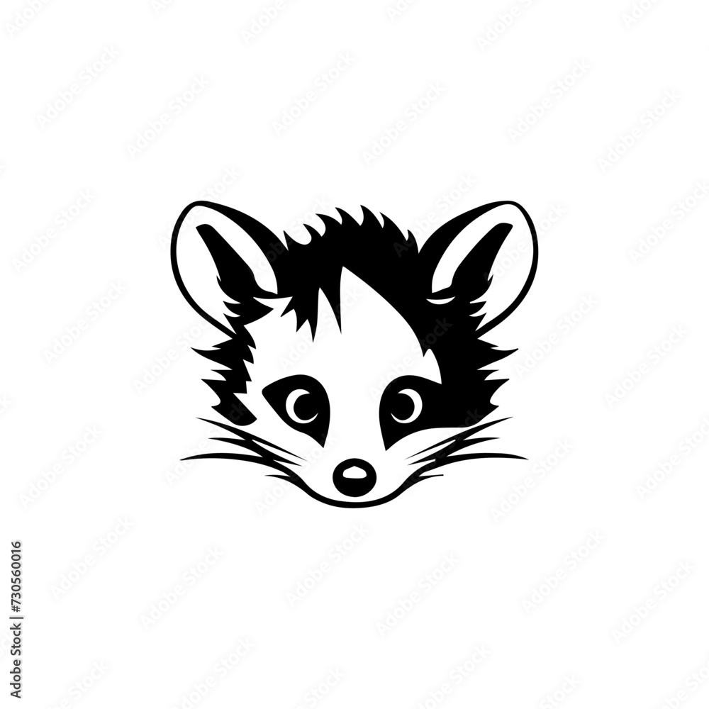 Obraz premium cute possum icon Logo illustration