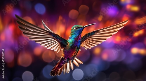 Digital neon hummingbird in flight against a dynamic background..jpg