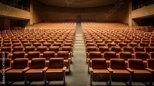 Empty lecture hall auditorium in a university.