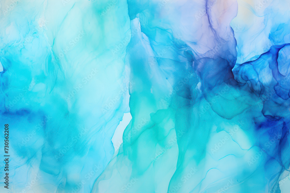 Artistic watercolor texture in blue shades, perfect for creative backgrounds - AI Generative.