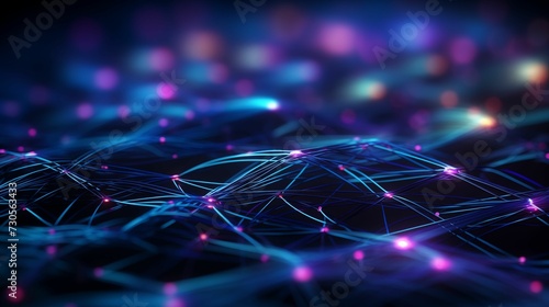 Futuristic image of neon lights, technology background.