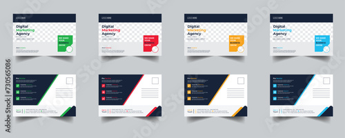 Modern Creative Corporate Post Card Template, Vector Template for Opening Invitation Editable, Professional Business Postcard Design, Event Card Design, Invitation Design, Direct Mail EDDM Template