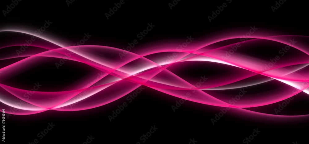 Futuristic background with pink glowing wavy neon lines Futuristic background with pink glowing wavy neon lines
