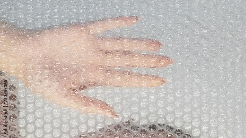 Vertical video. Plastic contamination. Polyethylene waste. Garbage recycling. Serious upset