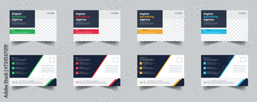 Modern Creative Corporate Post Card Template, Vector Template for Opening Invitation Editable, Professional Business Postcard Design, Event Card Design, Invitation Design, Direct Mail EDDM Template