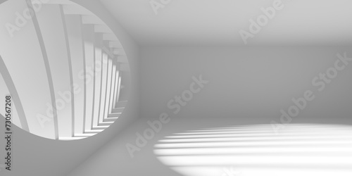 White Abstract Modern Architecture Interior Background