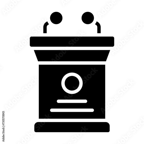 Podium glyph icon