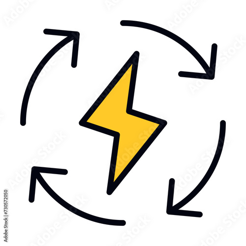 Renewable Energy filled line icon