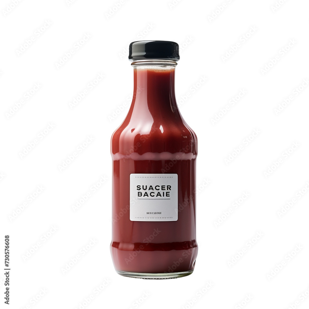 BBQ Sauce bottle isolated on transparent background