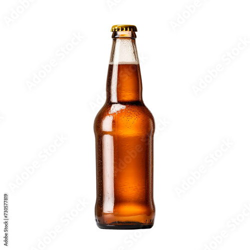 Beer bottle isolated on transparent background