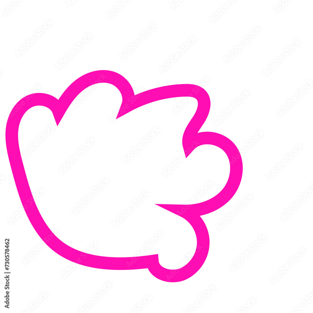 Pink Outline Abstract Shape Vector Pink Outline Abstract Shape Vector
