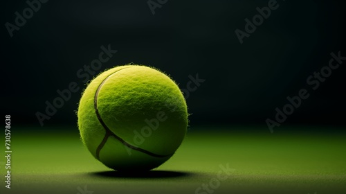 Image of green tennis ball. © kept