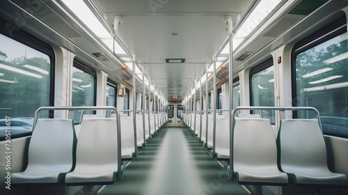 Image of interior of an empty bus.