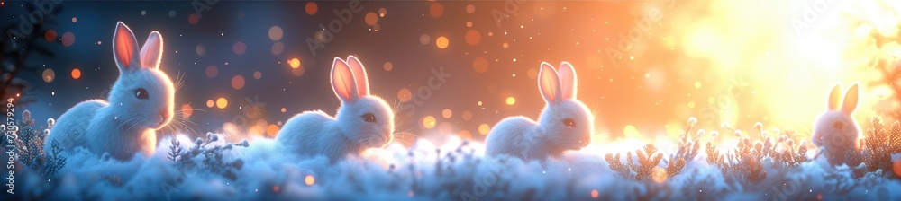 cute bunnies hopping among puffy clouds
cute bunnies hopping among puffy clouds