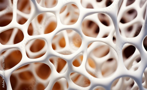 A close up of a white mesh with holes. Generative AI.