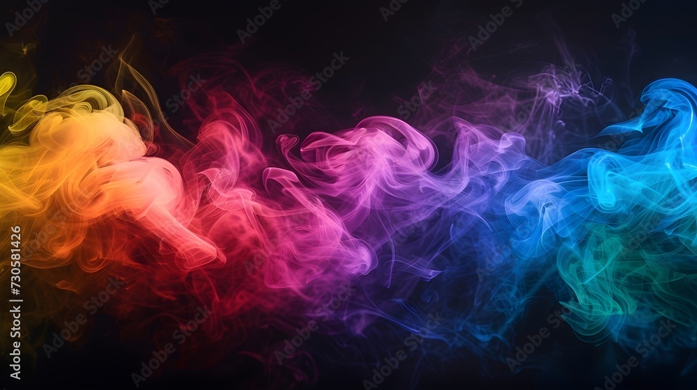 Colorful Smoky Clouds Background (Generative AI) Colorful Smoky Clouds Background (Generative AI)