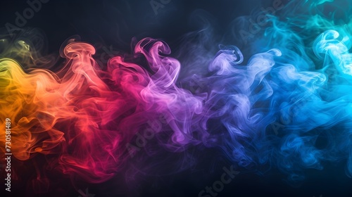 Colorful Smoky Clouds Background (Generative AI)