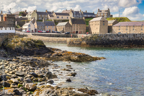 Portsoy, Aberdeenshire, Scotland -Historic fishing village and harbour at Portsoy. photo
