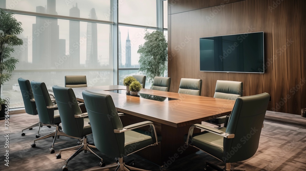 Image of the conference room, decorated with modern furniture. Image of the conference room, decorated with modern furniture.