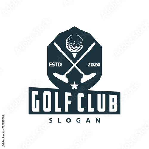 Golf logo illustration design golfer tournament golf game team club sport template symbol
