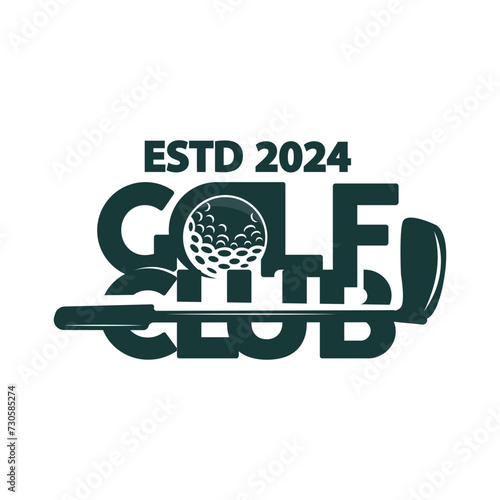 Golf logo illustration design golfer tournament golf game team club sport template symbol