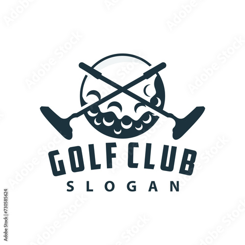 Golf logo illustration design golfer tournament golf game team club sport template symbol