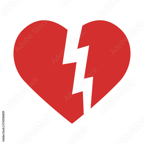Broken Heart flat icon photo