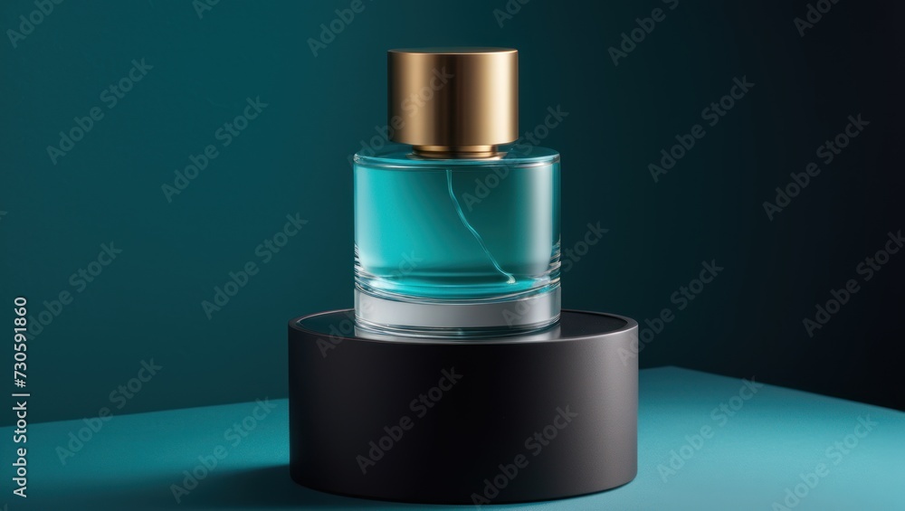 3d perfume cylinder podium product view background
