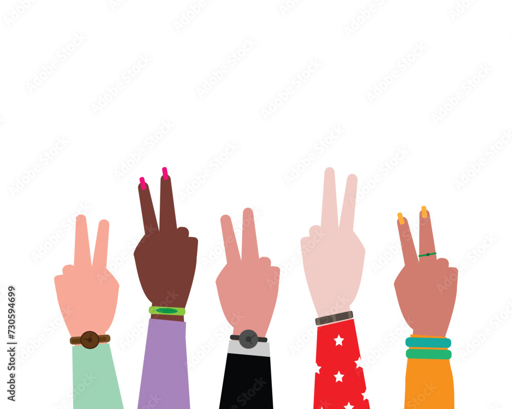Many hand raised of different nationalities and religions. multi ethical, diversity and multiculturalism concept.
Many hand raised of different nationalities and religions. multi ethical, diversity and multiculturalism concept.