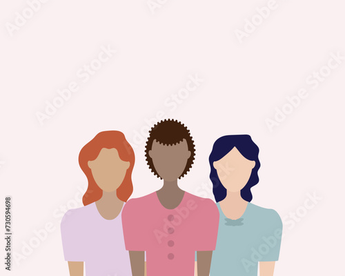 People of different nationalities and religions, Cross cultural, racial equality, multi ethical, diversity and multiculturalism concept.