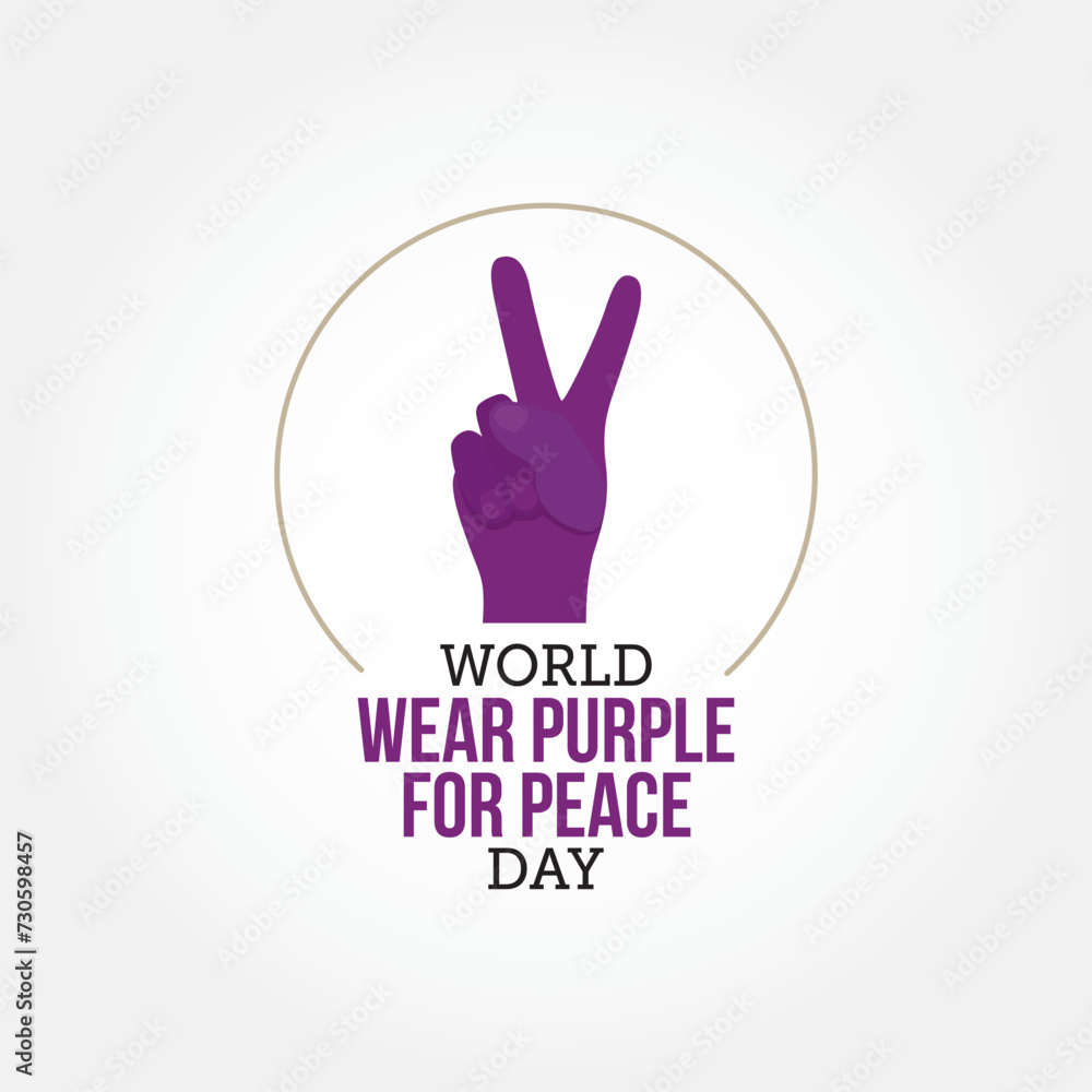 World Wear Purple for Peace Day Vector Illustration. signal to potential extraterrestrials that we humans are peaceful and welcoming. flat style design. World Wear Purple for Peace Day Vector Illustration. signal to potential extraterrestrials that we humans are peaceful and welcoming. flat style design.