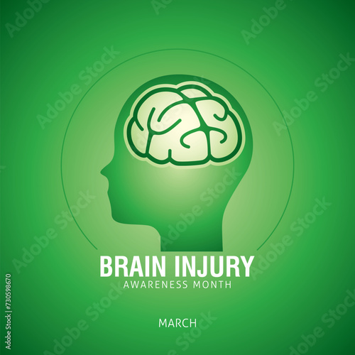 Brain Injury Awareness Month Vector Illustration. Suitable for Greeting Card, Poster and Banner. It's a time to raise awareness about the prevalence, causes, and consequences of brain injuries.