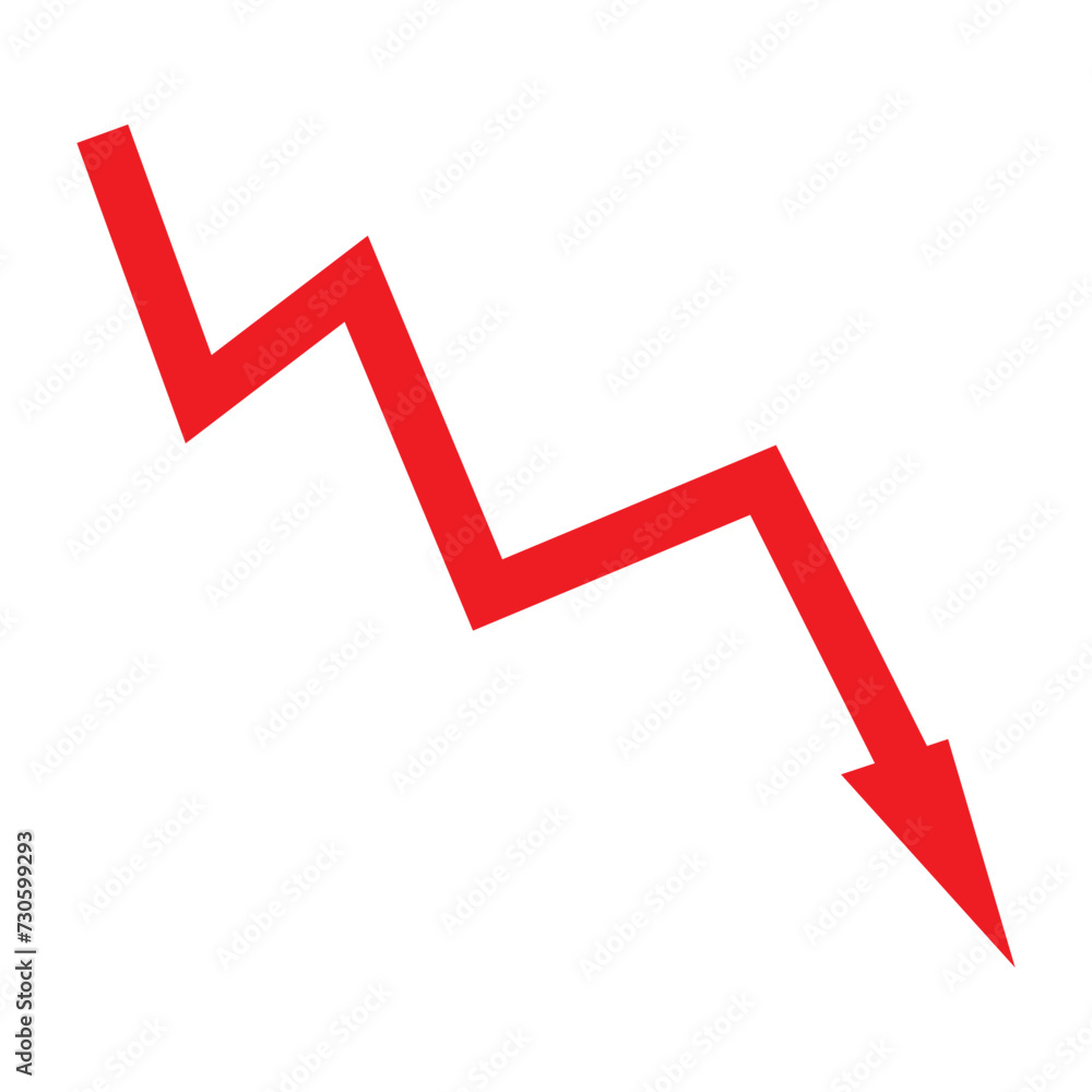 arrow red pointing down icon isolated on white background, graphic red arrow flat symbol, red arrow modern pointing up for clip art, illustration arrow logo for direction business chart arrow red pointing down icon isolated on white background, graphic red arrow flat symbol, red arrow modern pointing up for clip art, illustration arrow logo for direction business chart