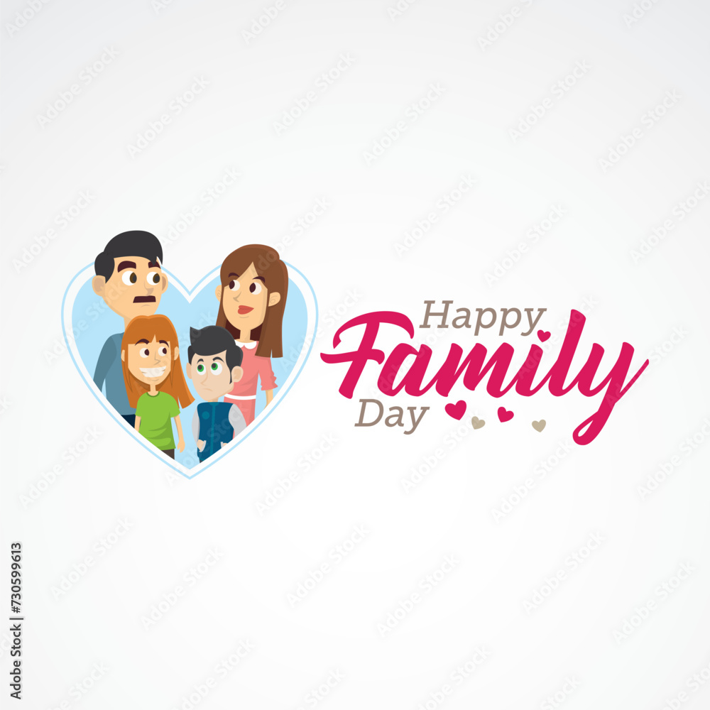 Happy Family Day Vector Illustration. the intention of celebrating families and encouraging spending time together. flat style design vector illustration. suitable for greeting card poster and banner. Happy Family Day Vector Illustration. the intention of celebrating families and encouraging spending time together. flat style design vector illustration. suitable for greeting card poster and banner.