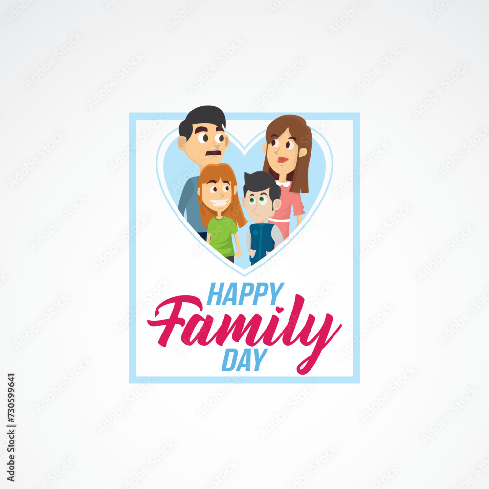 Happy Family Day Vector Illustration. the intention of celebrating families and encouraging spending time together. flat style design vector illustration. suitable for greeting card poster and banner. Happy Family Day Vector Illustration. the intention of celebrating families and encouraging spending time together. flat style design vector illustration. suitable for greeting card poster and banner.