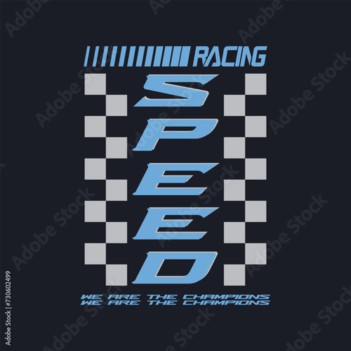 Racing Illustration typography for t shirt, poster, logo, sticker, or apparel merchandise photo