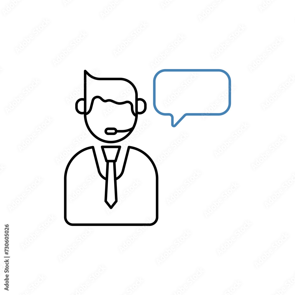 consultant concept line icon. Simple element illustration. consultant concept outline symbol design. consultant concept line icon. Simple element illustration. consultant concept outline symbol design.