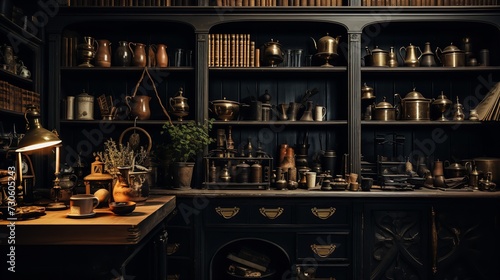 Dark Academia Kitchen: Bookish Elegance with Rich Moody Tones