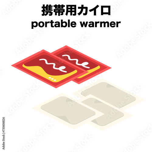 アイソメトリックで描いたカイロのイラスト