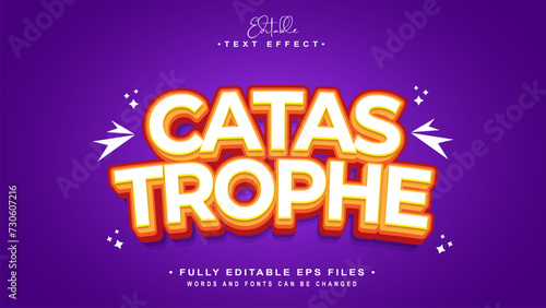 editable catastrophe text effect.typhography logo