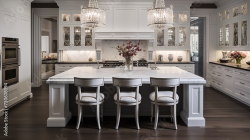 Timeless Elegance in Transitional Kitchen: Blending Classic and Modern © VisualMarketplace