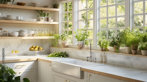 Sustainable Farm-to-Table Kitchen with In-House Herb Garden