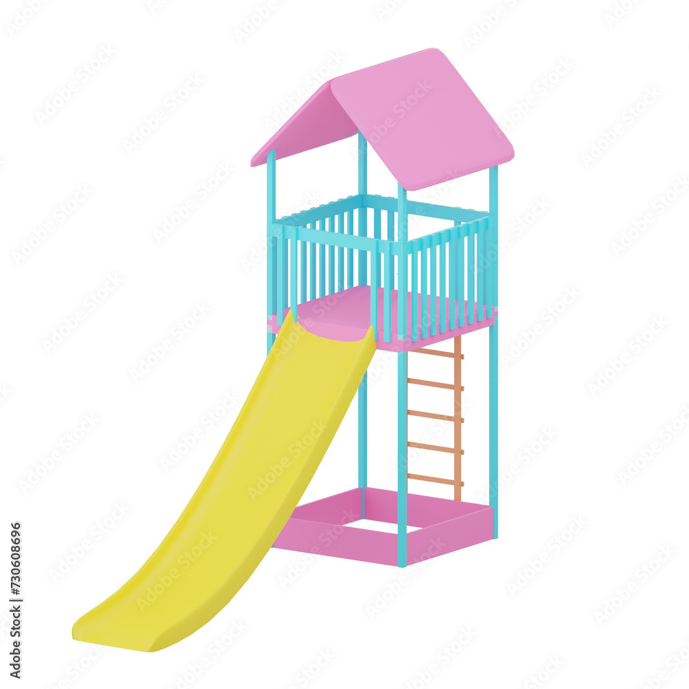 Captivating 3D Playground Slide Art Captivating 3D Playground Slide Art