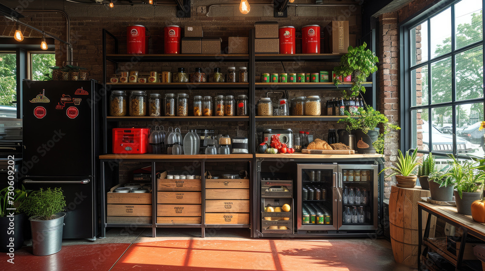 Industrial Shelving Unit by Red Surface