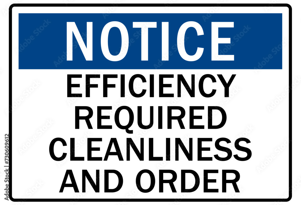 Clean room sign efficiency required cleanliness and order Clean room sign efficiency required cleanliness and order