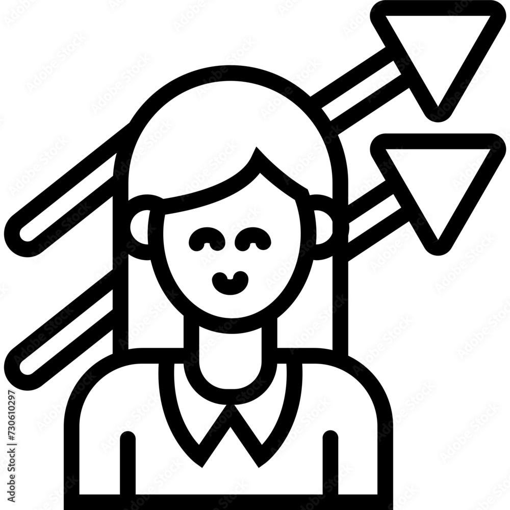 Opportunity Line Icon Design Vector Women's Day Opportunity Line Icon Design Vector Women's Day