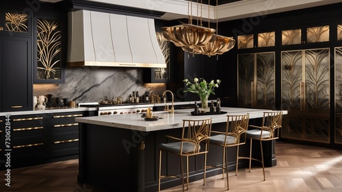 Glamour and Elegance: Kitchen Design with Luxurious Art Deco Elements