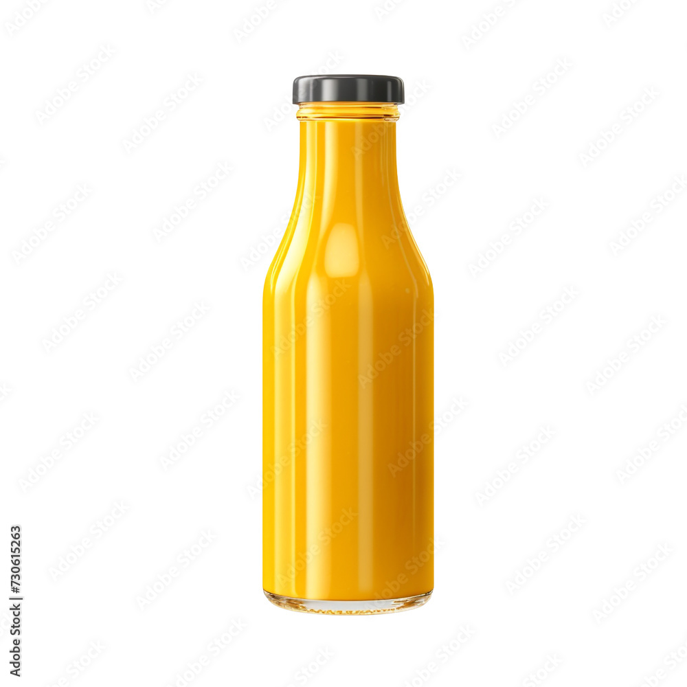 Mustard bottle isolated on transparent background