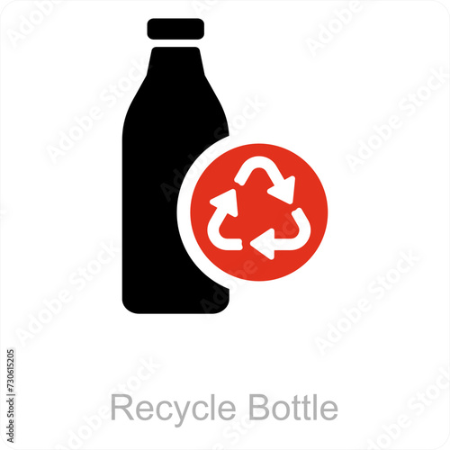 Recycle Bottle and ecology icon concept